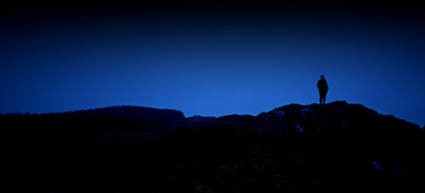 Silhouette of me hiking in Wales